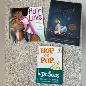 🎆🎇3for$9 Trio of Children's Books  - Hair Love, Maybe, and Hop on Pop